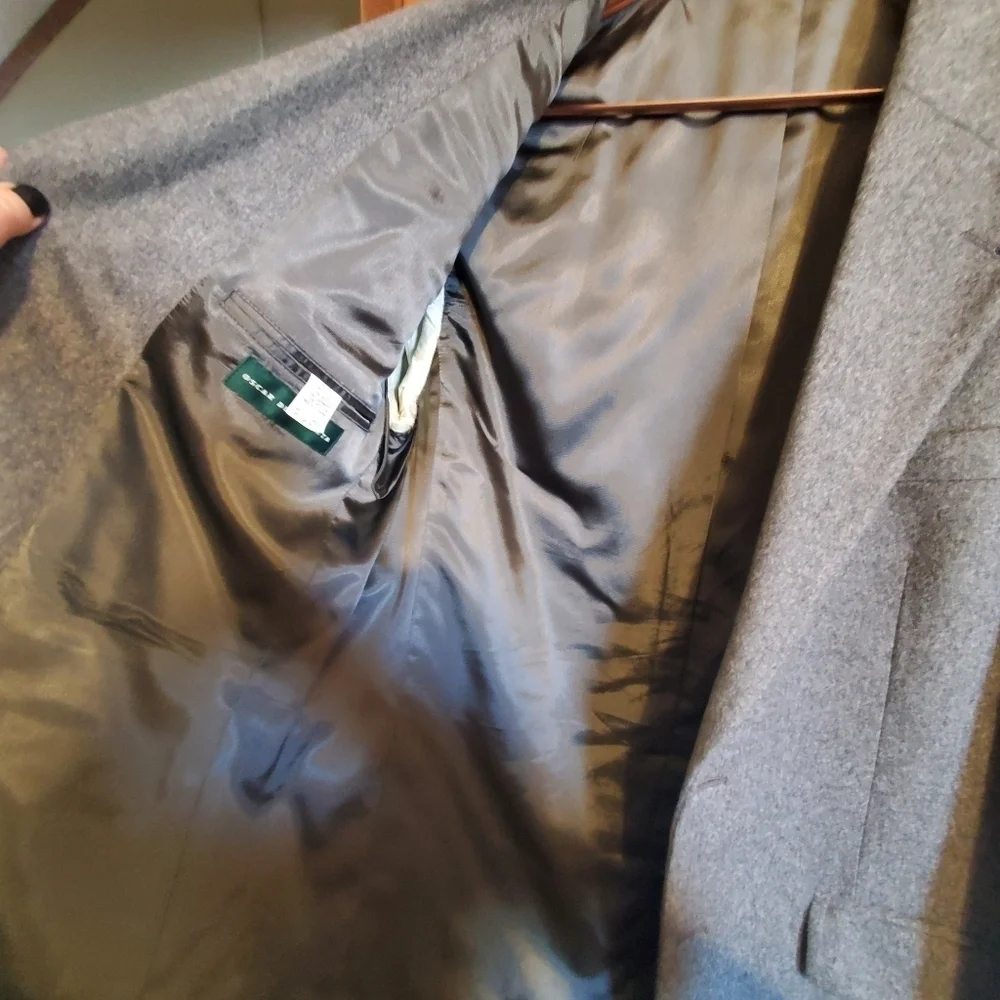 OSCAR DE LA RENTA CASHMERE WOOL BLEND. SPORTS COAT GRAY 40R